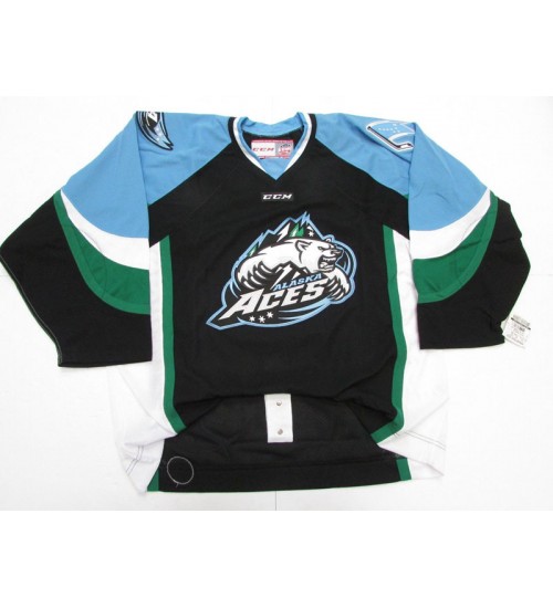 Custom ECHL Alaska Aces Away Authentic Jersey Black